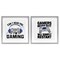 Stupell Industries Gamer Culture Phrases 2pc Framed Print Under Glass Set, design by Kim Allen